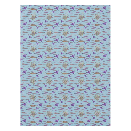 Aquarellbögen und Fische Tischdecke (Vorderseite)