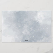 Aquarellbogen Winter Wer bin ich Brautparty Briefpapier (Rückseite)