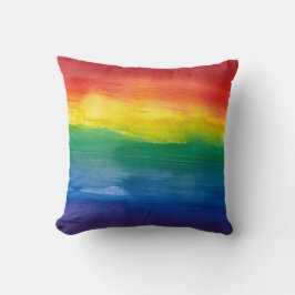 Aquarellbogenkissen Kissen