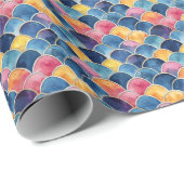 Aquarellbogenskala Geschenkpapier (Rolleneckpunkt)