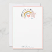 Aquarellbogenstars Custom Kid's Stationery Mitteilungskarte (Vorderseite)