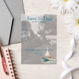 Aquarellboot Save the Date Pergament Einladungen
