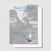 Aquarellboot Save the Date Pergament Einladungen (Versetzt)