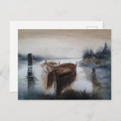 Aquarellboote Postkarte (Vorne/Hinten)