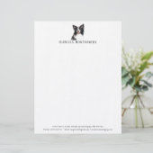 Aquarellbord Collie Letterhead Briefbogen (Stehend Vorderseite)