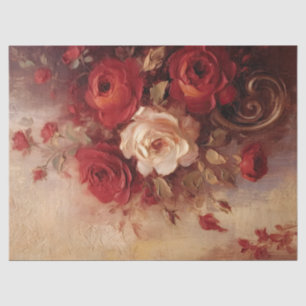 Aquarellbord und weiße französische Rose Gold Seidenpapier