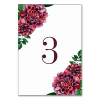Aquarellbordeauxfarbene Blume. Hochzeit von Dahlia