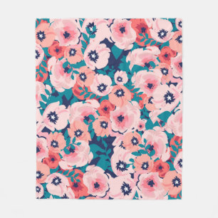 Aquarellbouquet aus Blume nahtlos Fleecedecke