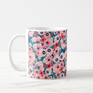 Aquarellbouquet aus Blume nahtlos Kaffeetasse