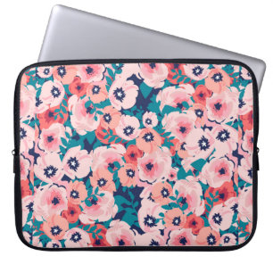 Aquarellbouquet aus Blume nahtlos Laptopschutzhülle