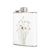 Aquarellbouquet aus Wildblumen Flachmann (Links)