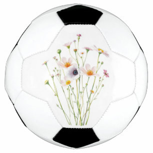 Aquarellbouquet aus Wildblumen Fußball