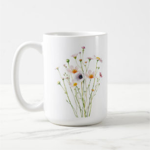 Aquarellbouquet aus Wildblumen Kaffeetasse