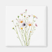 Aquarellbouquet aus Wildblumen Magnet (Vorne)
