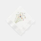 Aquarellbouquet aus Wildblumen Serviette (Ecke)