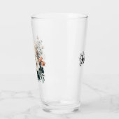 Aquarellbouquet mit Blume und Blätter Glas (Links)