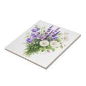 Aquarellbouquet mit Wildblumen Fliese (Seite)