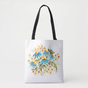 Aquarellbouquet, zarte Gänse, kleine Blätter a Tasche