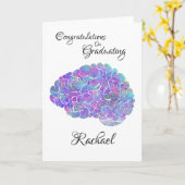 Aquarellbran Karte (Gelbe Blume)