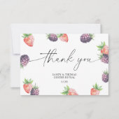 Aquarellbrände - Danke, dass Sie Gender enthüllen Dankeskarte (Vorderseite)