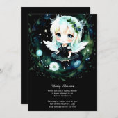 Aquarellbrasse Babydusche Einladung (Vorne/Hinten)