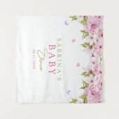 Aquarellbrasse Blossom Babydusche Wandteppich (Vorderseite (Horizontal))