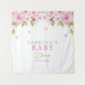 Aquarellbrasse Blossom Babydusche Wandteppich (Vorderseite)