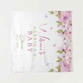 Aquarellbrasse Blossom Babydusche Wandteppich (Vorderseite (Horizontal))