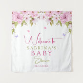 Aquarellbrasse Blossom Babydusche Wandteppich (Vorderseite)