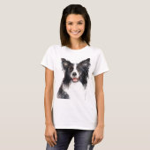 Aquarellbrasse Collie T-Shirt (Vorne ganz)