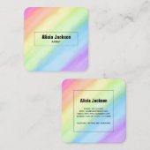 Aquarellbrasse Pastell Quadratische Visitenkarte (Vorne/Hinten)