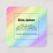 Aquarellbrasse Pastell Quadratische Visitenkarte (Rückseite)