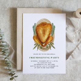 Aquarellbraten Türkei Freundliches Abendessen Einladung