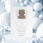 Aquarellbraun Bär Niedlich einfache Boys Babydusch Einladung