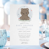 Aquarellbraun Bär Niedlich einfache Boys Babydusch