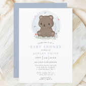 Aquarellbraun Bär Niedlich einfache Boys Babydusch Einladung