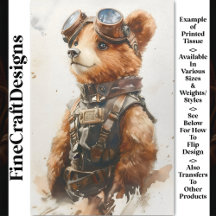 Aquarellbraun Bärenkuppel Explorer CE1 Decoupage