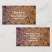 Aquarellbraun Beige Textur Antike Vintag Visitenkarte (Vorne/Hinten)