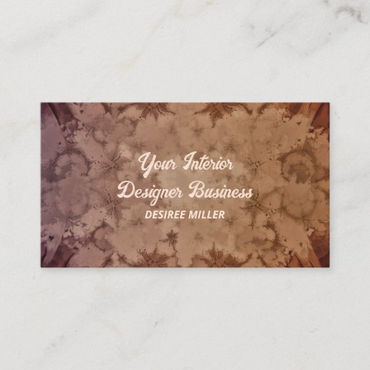 Aquarellbraun Beige Textur Antike Vintag Visitenkarte (Vorderseite)