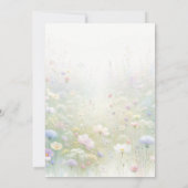 Aquarellbraun Bunny Eggs Wildblumen Ostern Brunch Einladung (Rückseite)