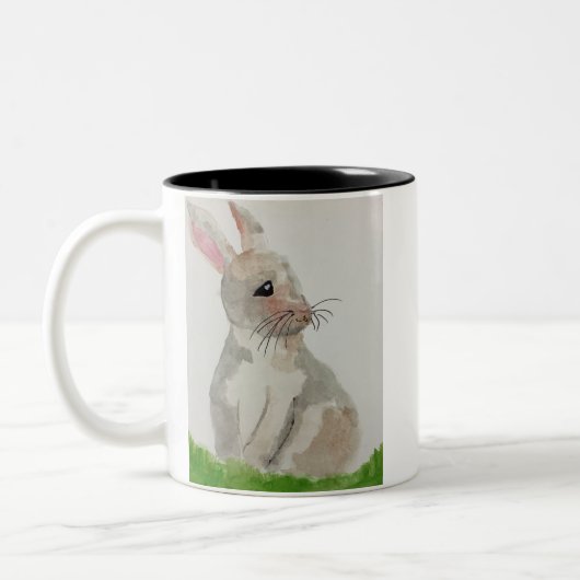 Aquarellbraun Bunny Tasse (Links)