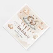 Aquarellbraun-Elfenbein-Federbein-Wolke neun Serviette (Ecke)