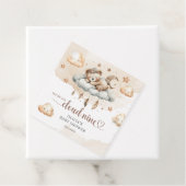 Aquarellbraun-Elfenbeinwolke: neun Boho-Federn Geschenkanhänger (Beispiel)