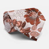 Aquarellbraun graues Blumenmuster. Krawatte (Gerollt)