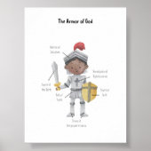 Aquarellbraun Hautjunge, die Rüstung Gottes drucke (Vorne)