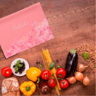 Aquarellbraun, hellorange geschirrtuch