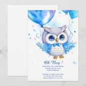 Aquarellbraun Kinderdusche Einladung (Vorne/Hinten)