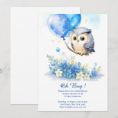 Aquarellbraun Kinderdusche Einladung (Vorne/Hinten)