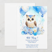 Aquarellbraun Kinderdusche Einladung (Vorne/Hinten)