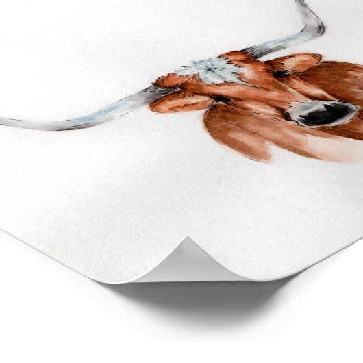 Aquarellbraun Poster (Ecke)